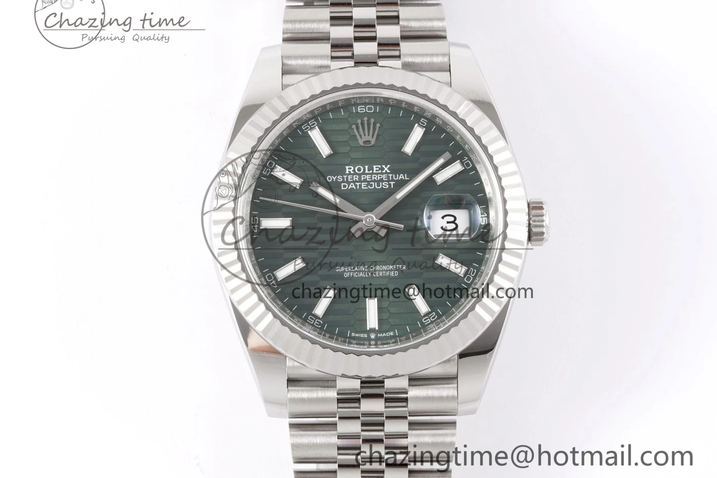 0218 DateJust 41 126234 Clean 1:1 Best Edition 904L Steel Green Textured Dial on Jubilee Bracelet VR OdorResistant 1995